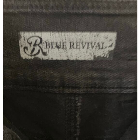 Blue Revival Women's Rocker Skinny Jeans Waist 26 Unique Waist Punk Biker - Picture 5 of 7